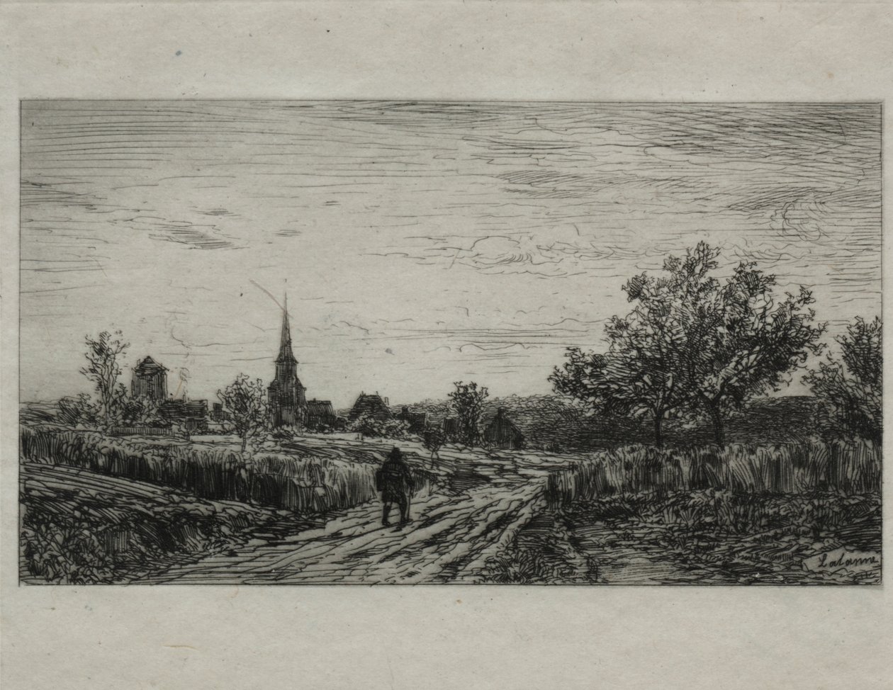 Landscape, Evening (Returning Home) by Maxime Lalanne