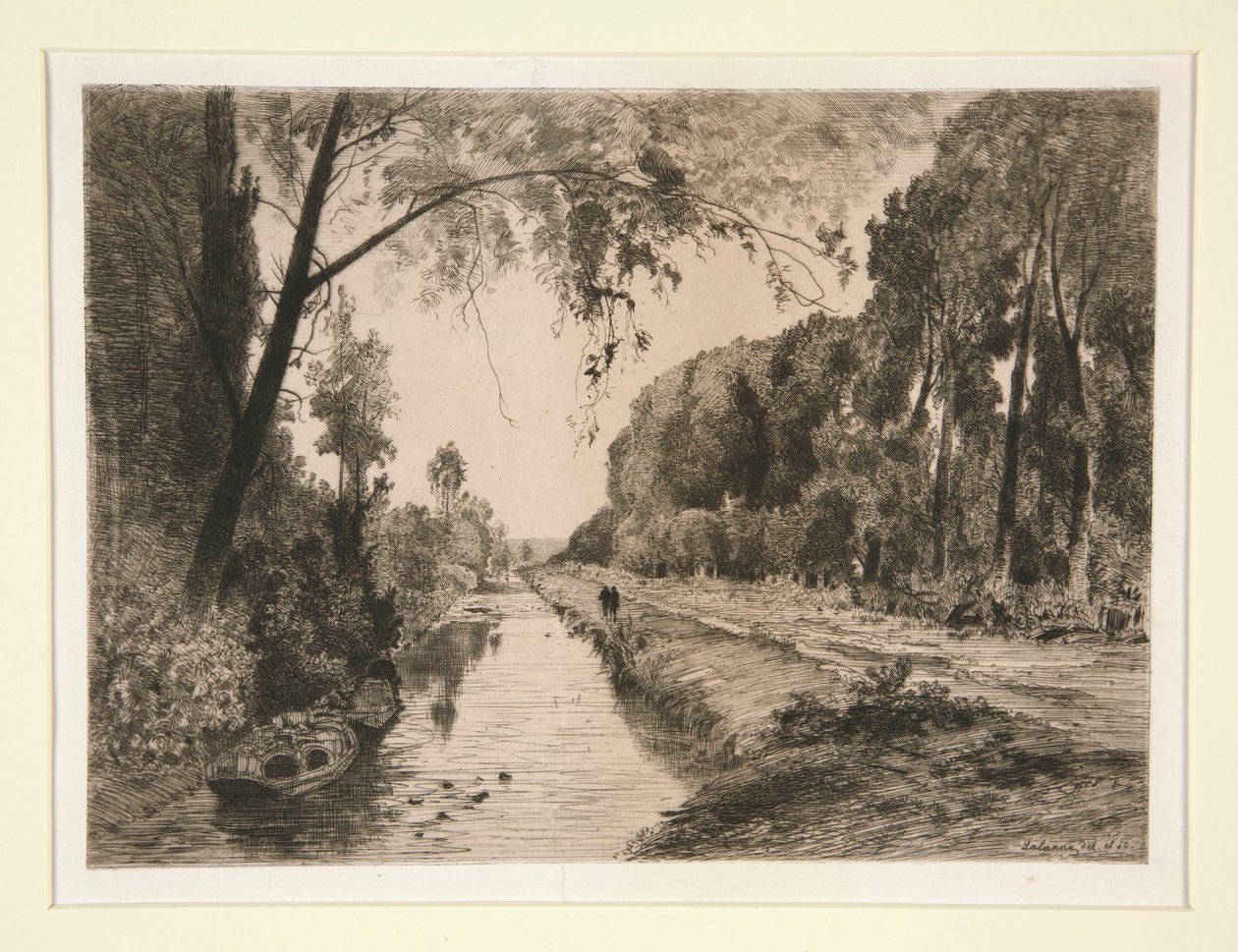 The Canal at Pont-Sainte-Maxence by Maxime Lalanne