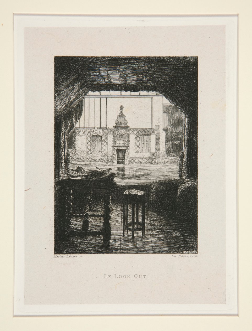 The Lookout, Plate 10 from the Suite Chez Victor Hugo by Maxime Lalanne