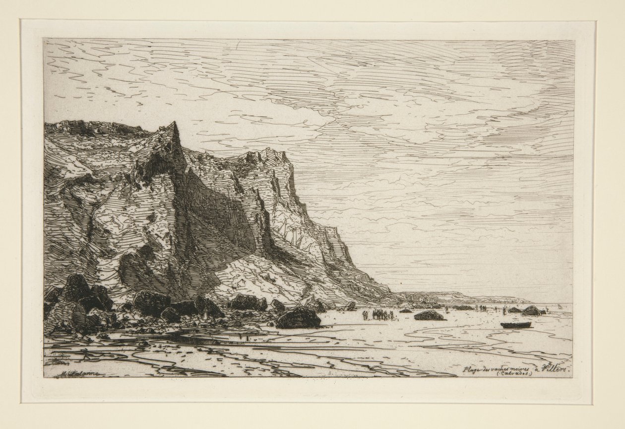 Beach of Black Cows at Villers (Calvados) by Maxime Lalanne