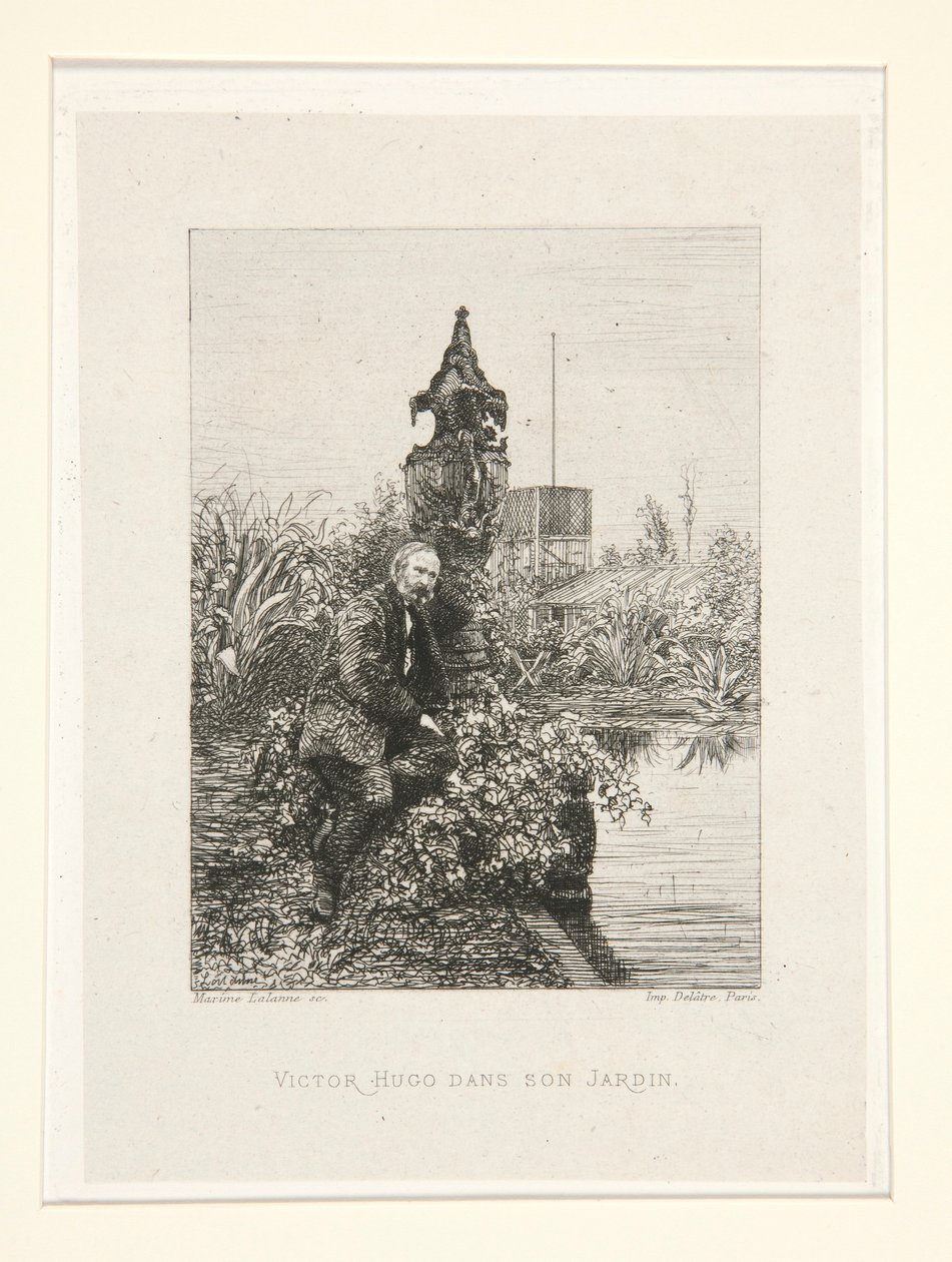 Victor Hugo in His Garden, plate 12 from the suite Chez Victor Hugo by Maxime Lalanne