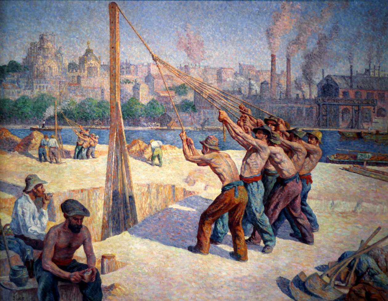 The Pile Drivers by Maximilien Luce