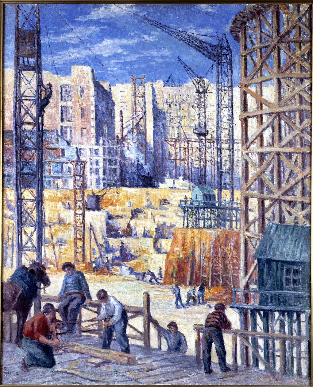 Building Site in Paris, Quai de Passy by Maximilien Luce