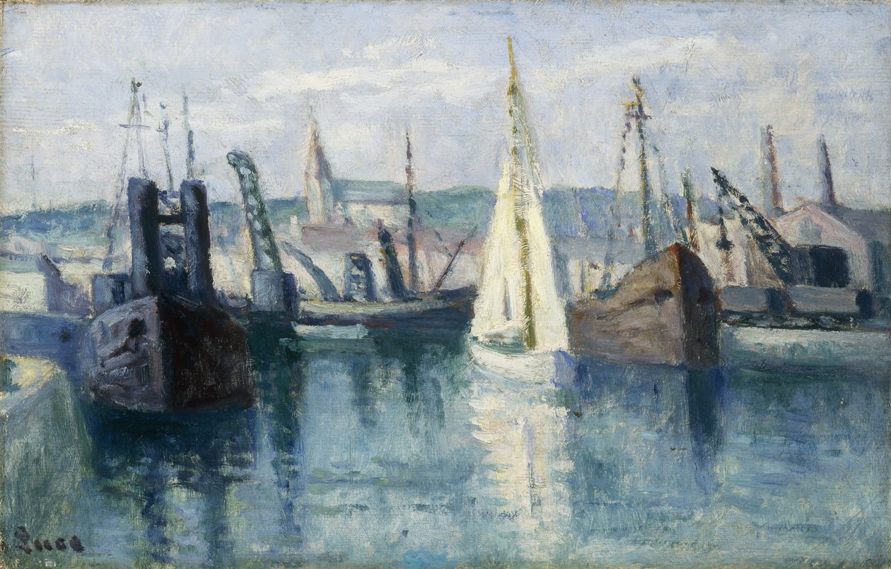 Dieppe, A Basin by Maximilien Luce