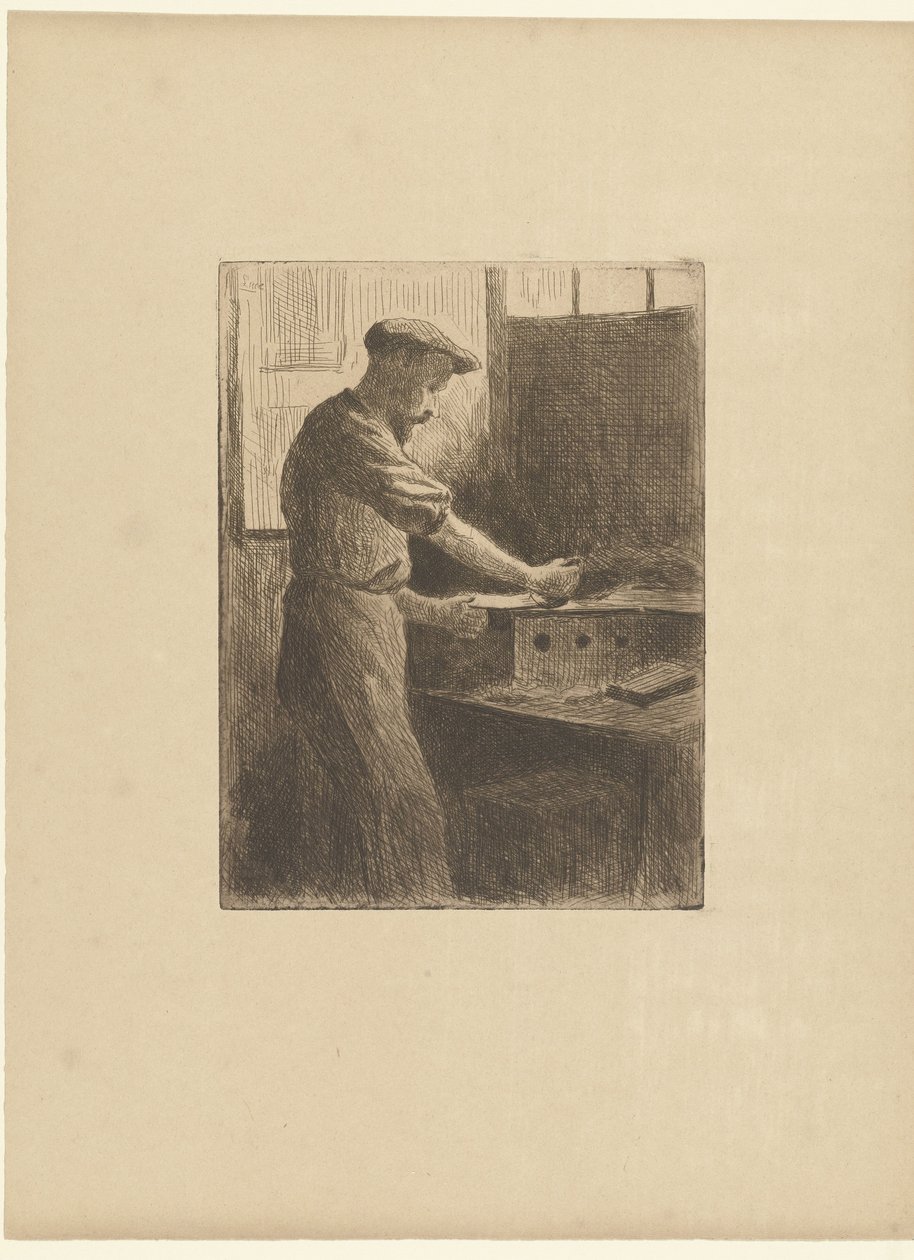 Printer at Work in Studio (series title: L