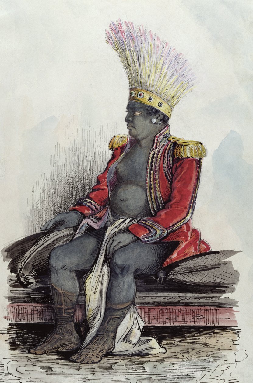King Temoana on the Island of Nuka-Hiva Dressed in the Uniform of a French Colonel by Maximilien Radiguet