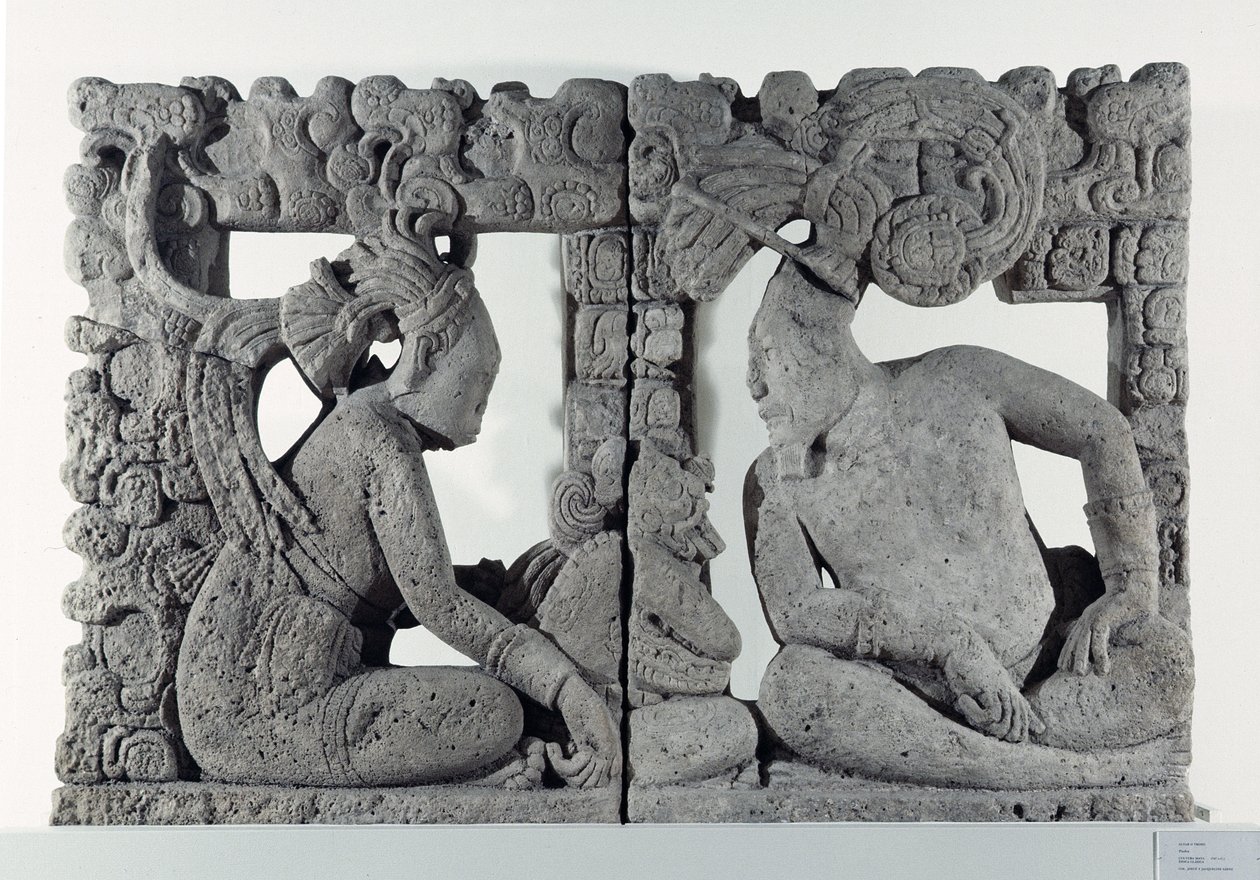 Back of a Throne, from Usumacinta, from the Saenz Collection, Puebla, Mexico, Late Classic Period (600-900 AD) by Mayan