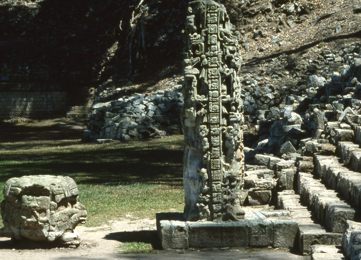 Copan, Stela N, West Side, Late Classic Period, 764 AD by Mayan