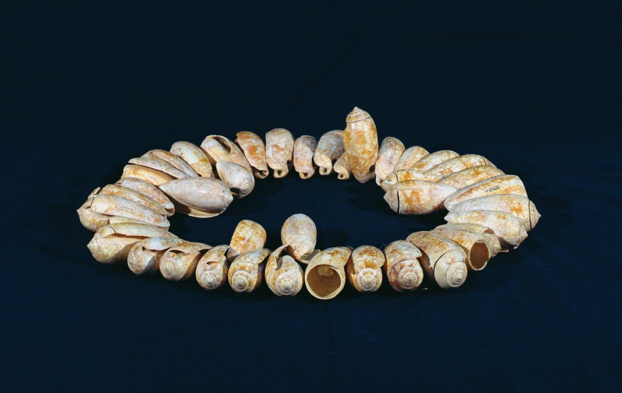 Necklace, from Topoxte, Peten, Guatemala, Late Classic Period by Mayan
