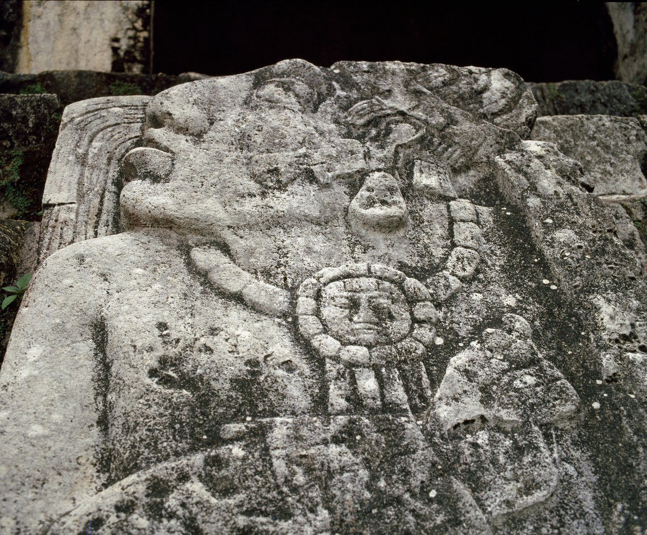 Stele in the House A, Patio 2 in the Palace by Mayan