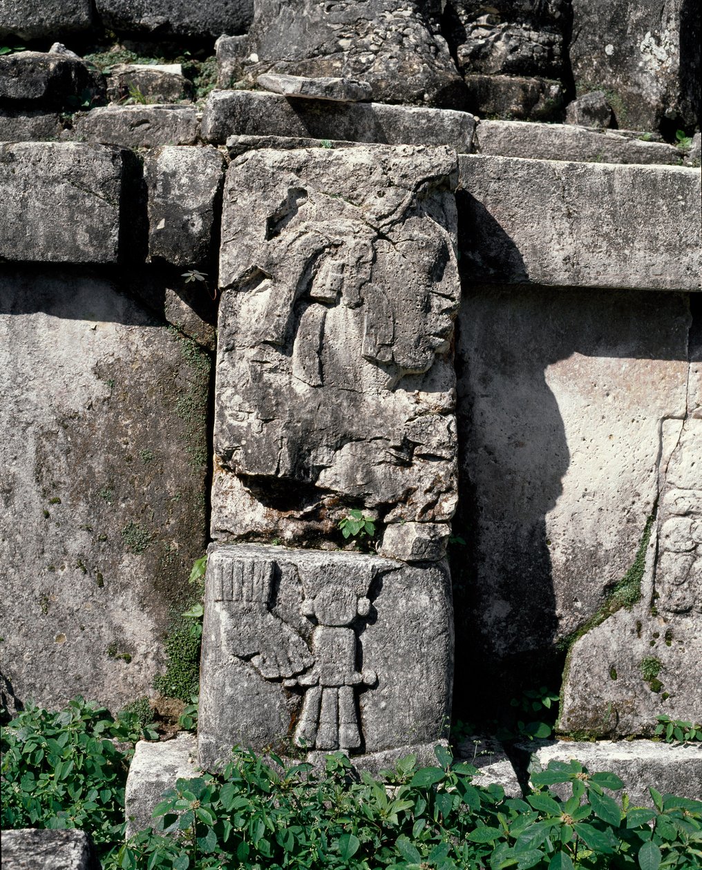 Stele in the house C, patio 2 in the palace by Mayan