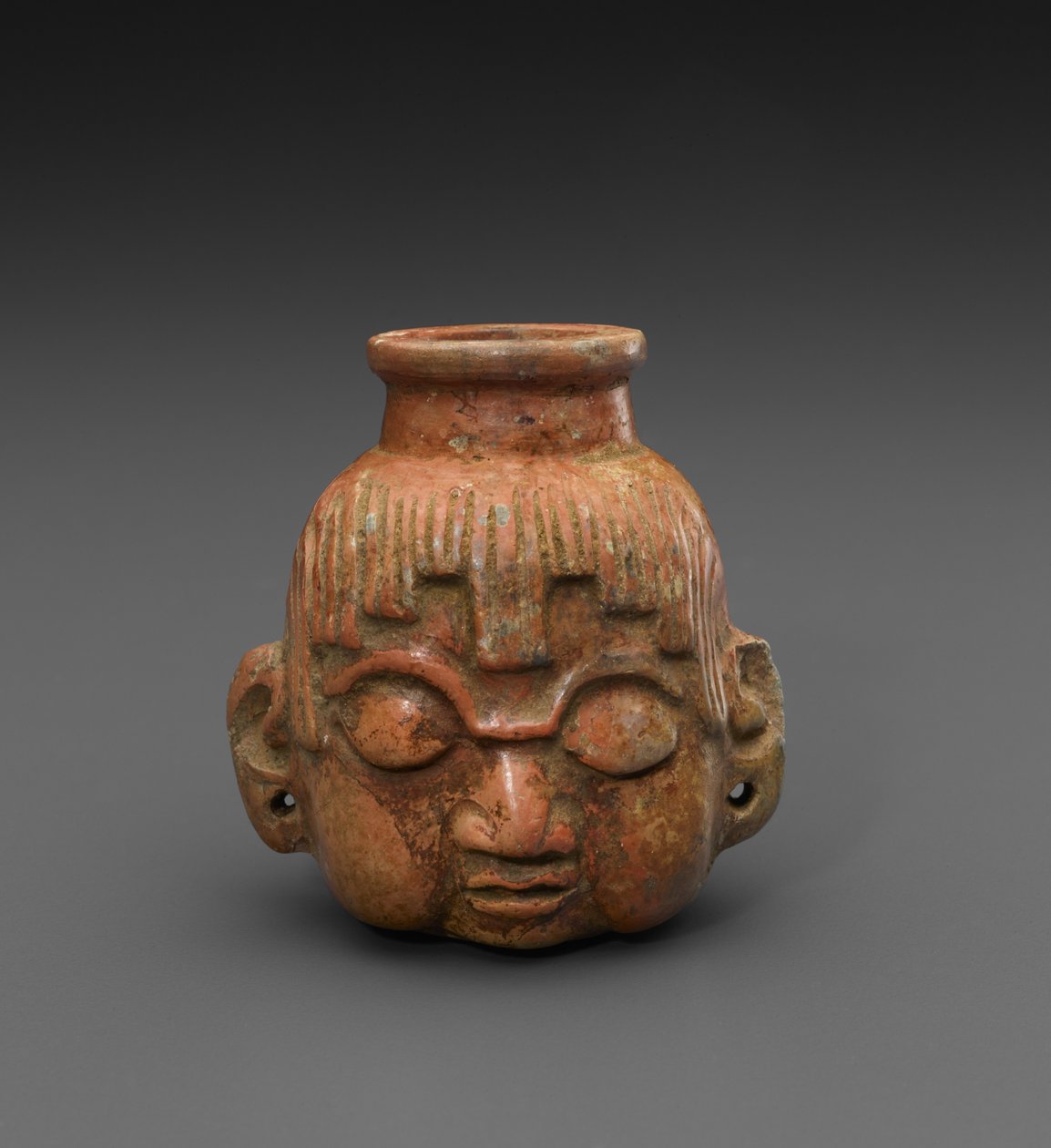 Effigy Head Flask, 600-900 AD by Mayan Mayan