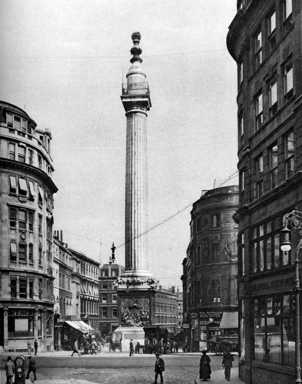 The Monument to the Great Fire, London, 1926-1927 by McLeish