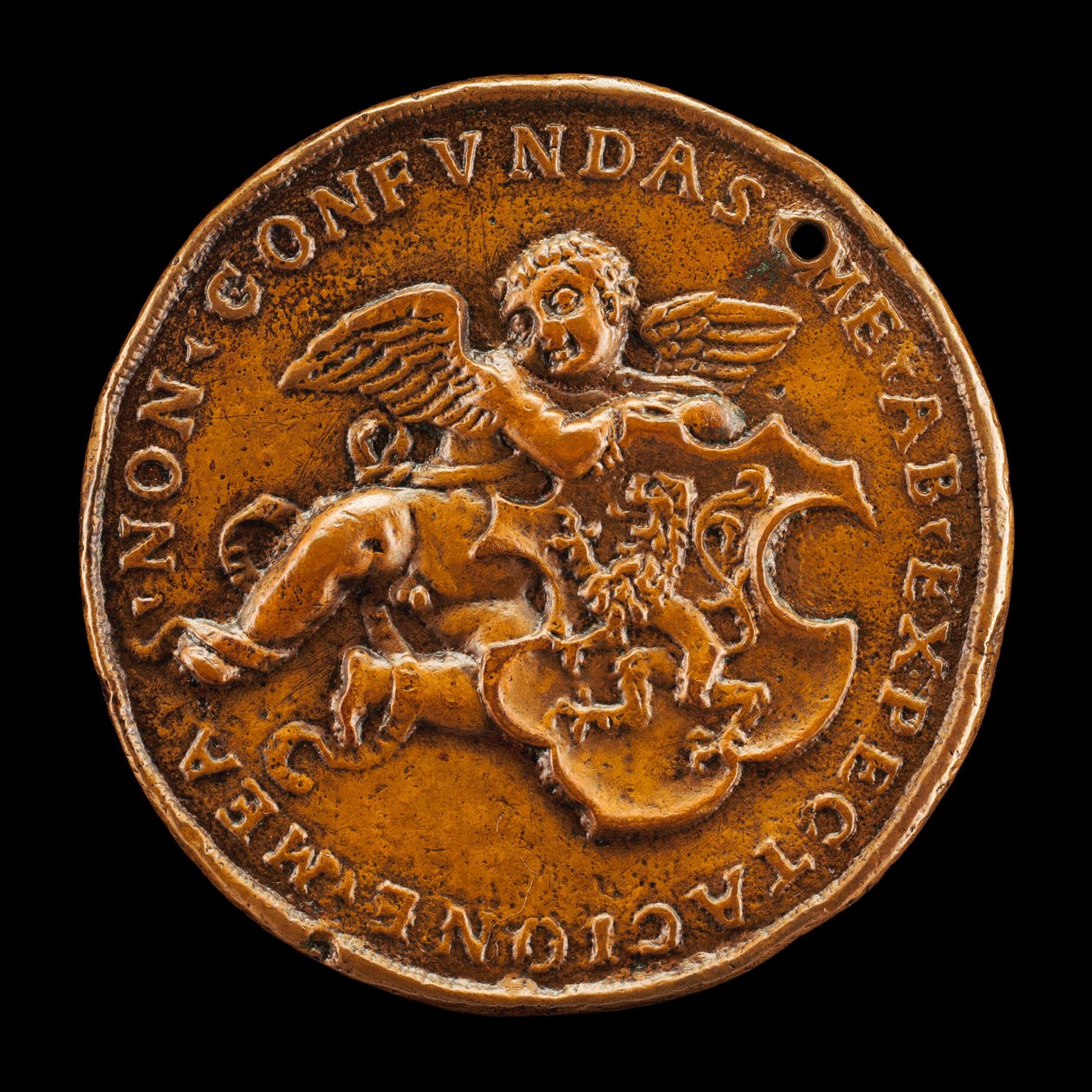 Putto Holding Arms of Vitry [reverse] by Medallist of 1518