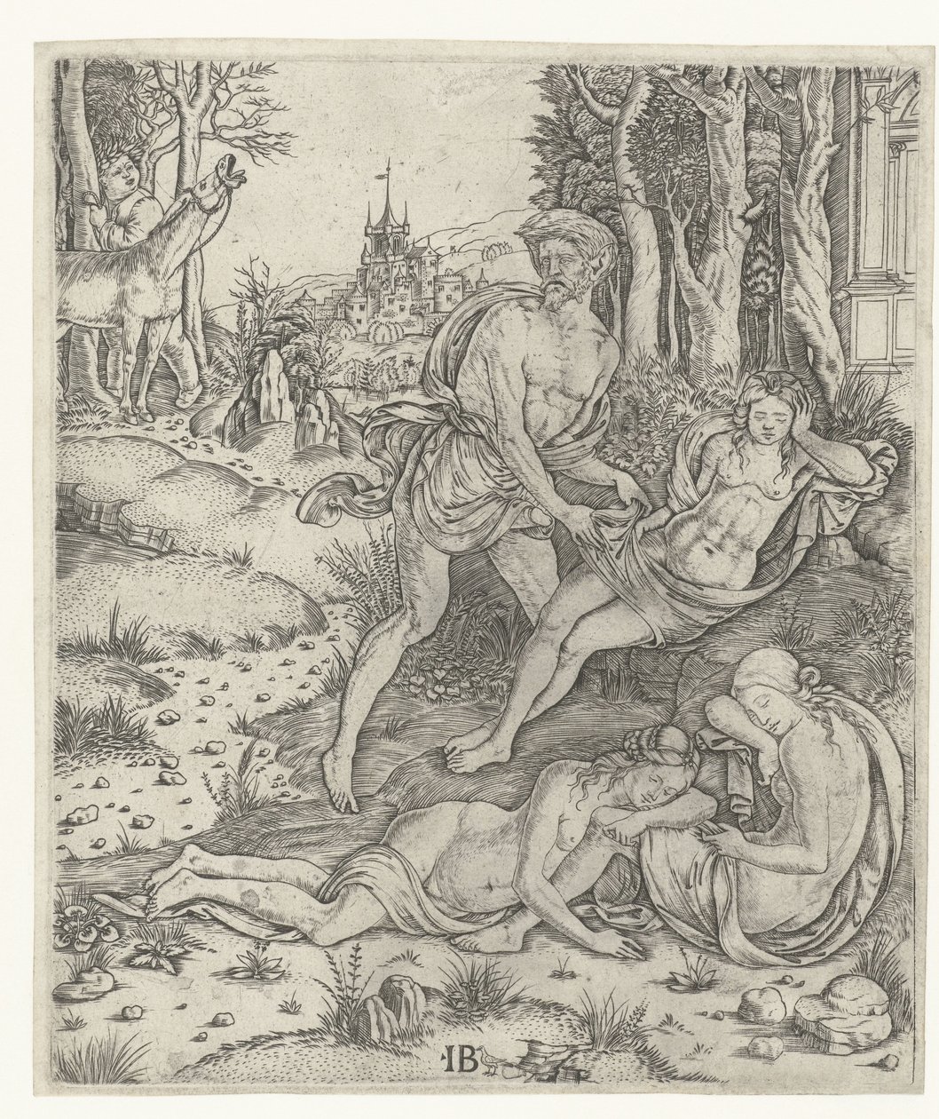 Priapus Assaults Nymph Lotis by Meester IB met de vogel