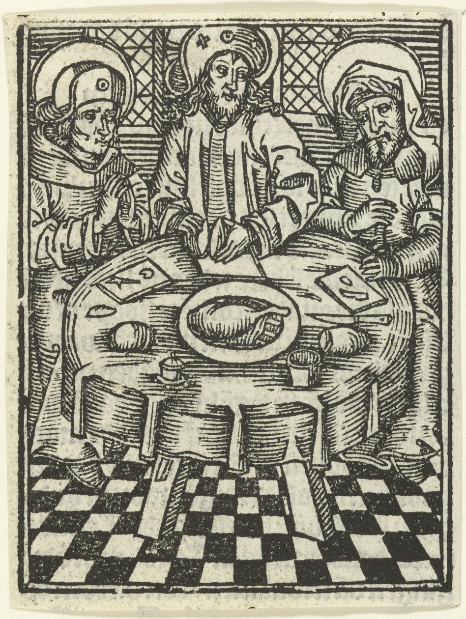 The Supper at Emmaus by Meester van de Delbecq Schreiber Passie (attributed to)