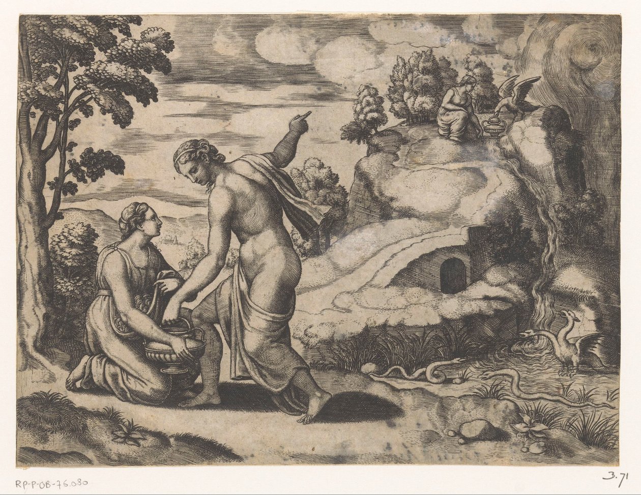 Venus Sends Psyche to a Spring Guarded by Dragons by Meester van de Dobbelsteen