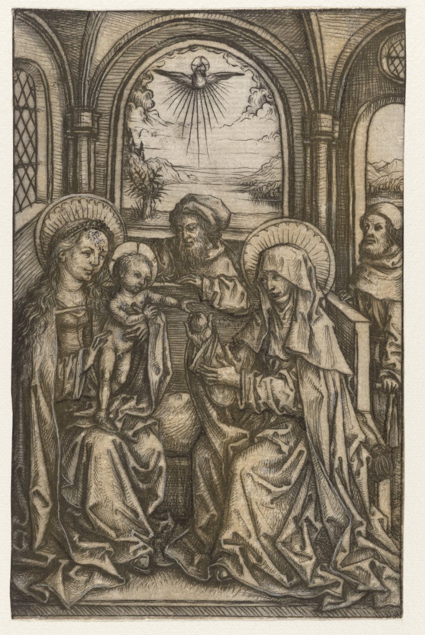 The Holy Family in a Vaulted Space by Meester van het Amsterdamse Kabinet