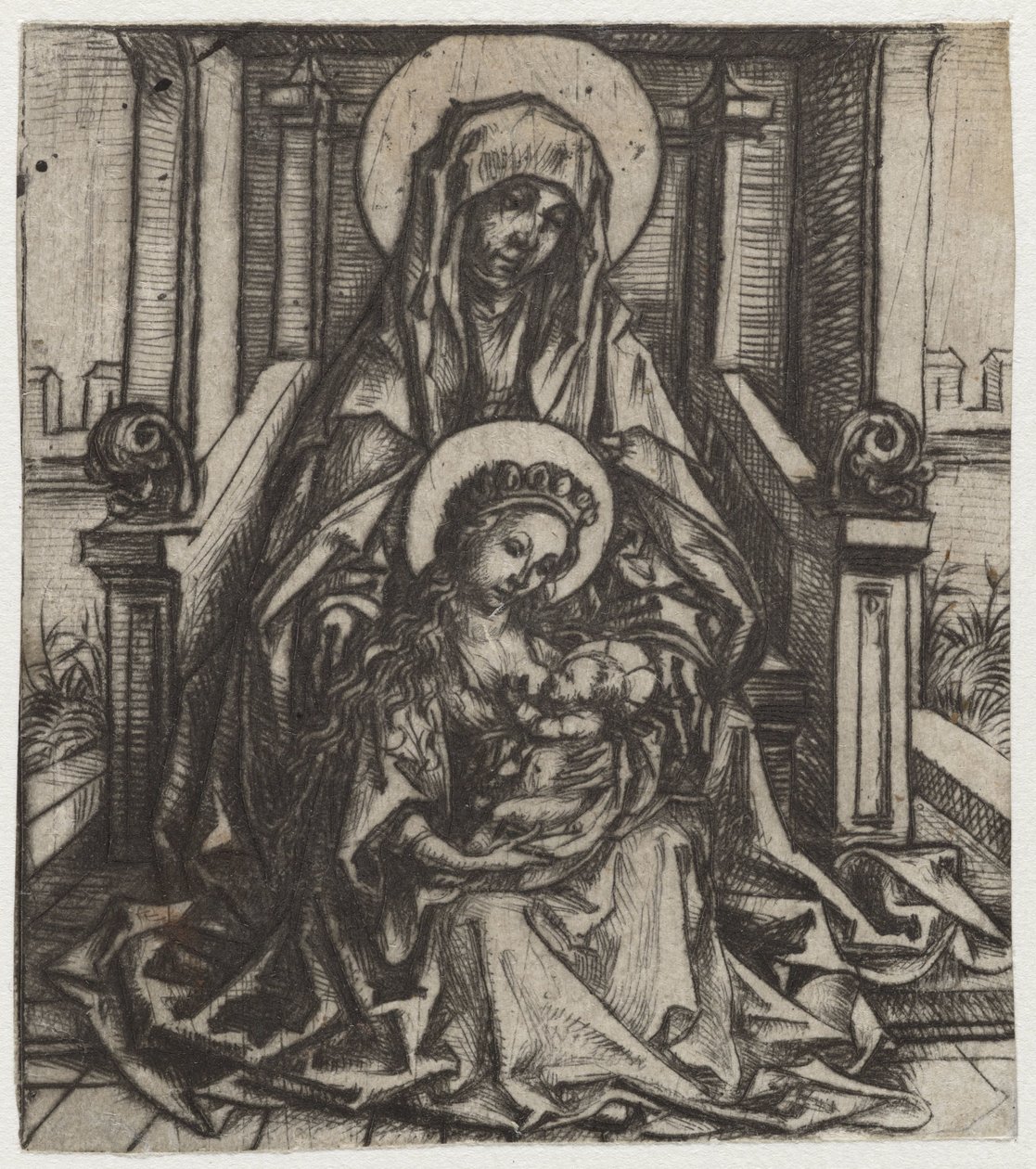 Saint Anne with the Trinity by Meester van het Amsterdamse Kabinet