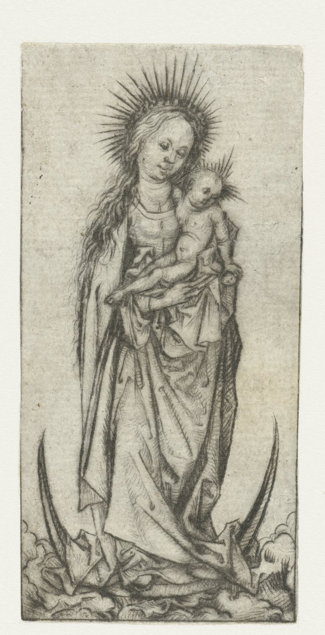 Madonna on the Crescent Moon by Meester van het Amsterdamse Kabinet