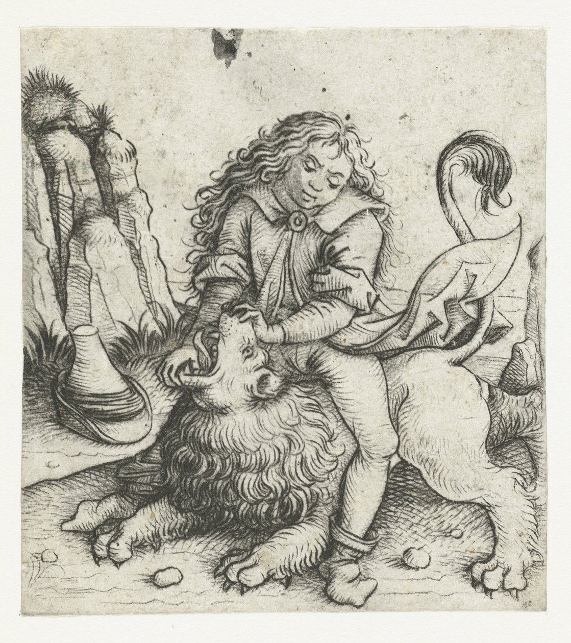 Samson Overcomes the Lion History of Samson (series title) by Meester van het Amsterdamse Kabinet