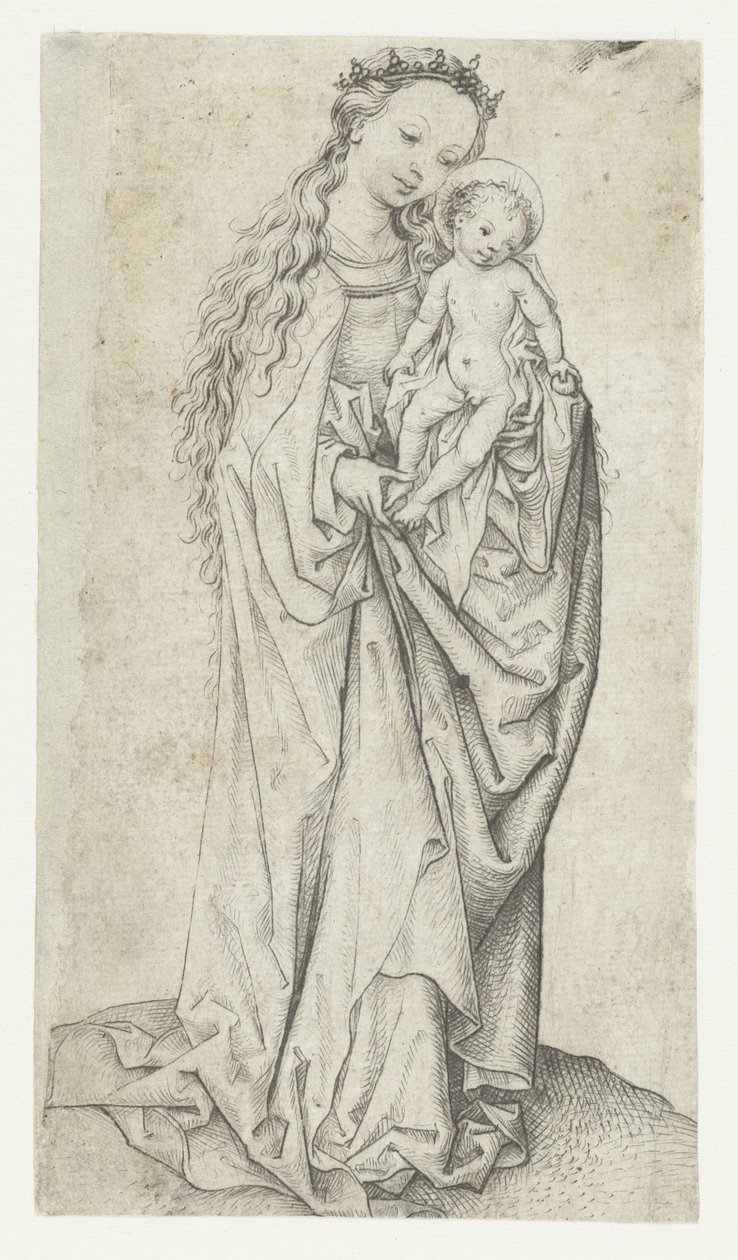 Standing Madonna and Child with Apple by Meester van het Amsterdamse Kabinet