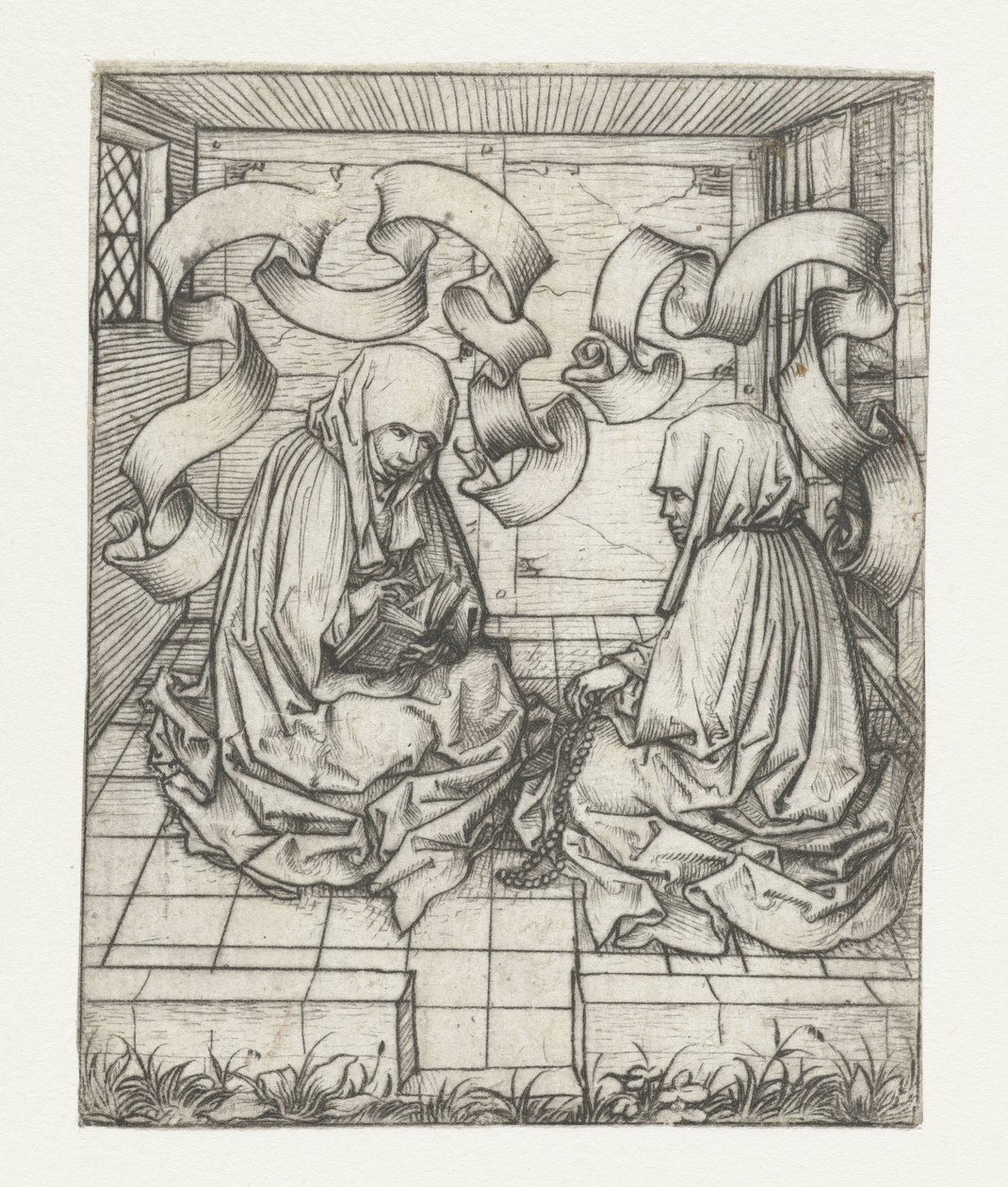 Two Nuns by Meester van het Amsterdamse Kabinet