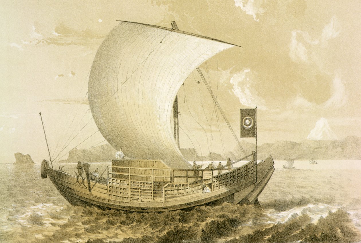 Japanese Junk, pub. by Sarony and Co., c.1856 by Meffert