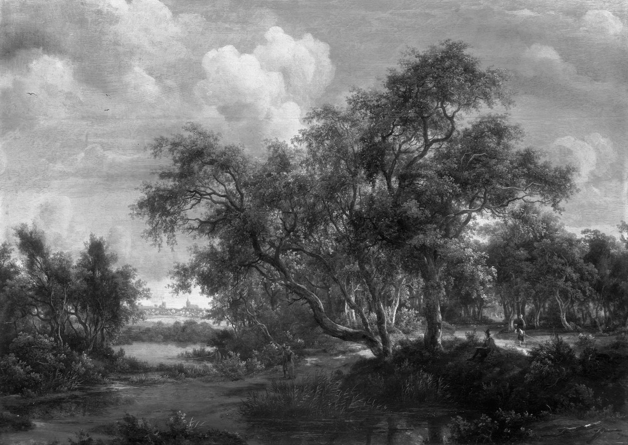 Wooded Landscape by Meindert Hobbema