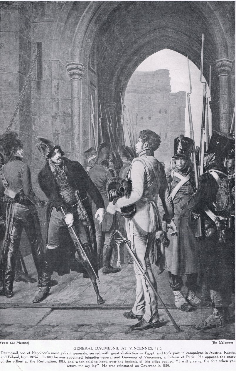 General Daumesnil at Vincennes, illustration from 