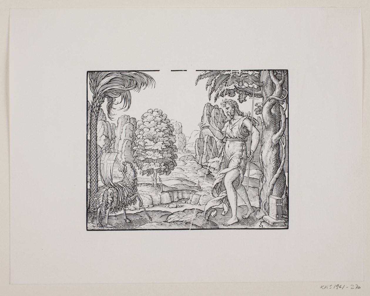John the Baptist in the Desert by Melchior Lorck