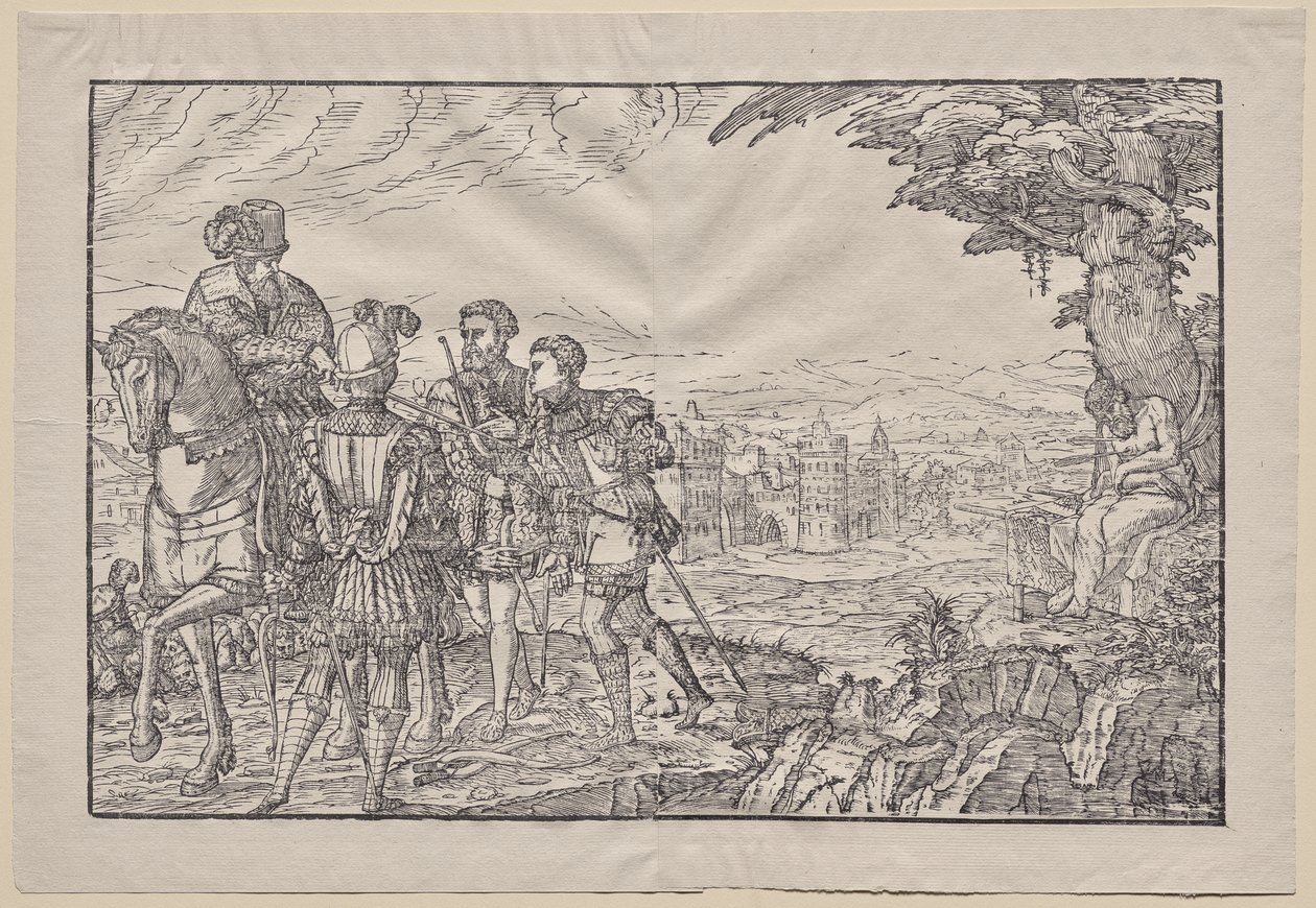 The dead father and his three sons by Melchior Lorck