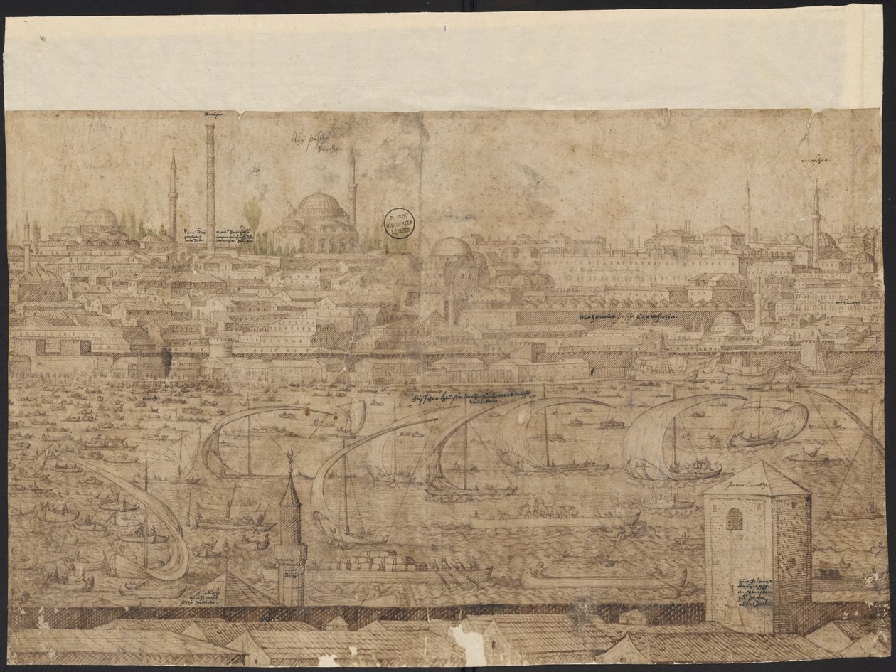 Prospect of Constantinople, Sheet 8, Melchior Lorck, 1559 by Melchior Lorck