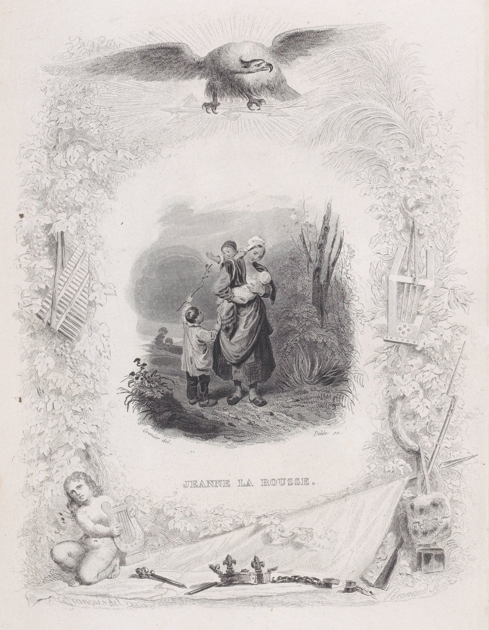 Jeanne the Redhead, from The Songs of Béranger, 1829 by Melchior Peronard