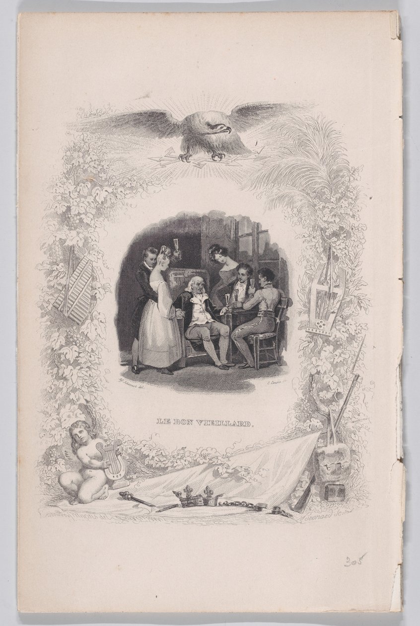 The Good Old Man from The Songs of Béranger by Melchior Peronard