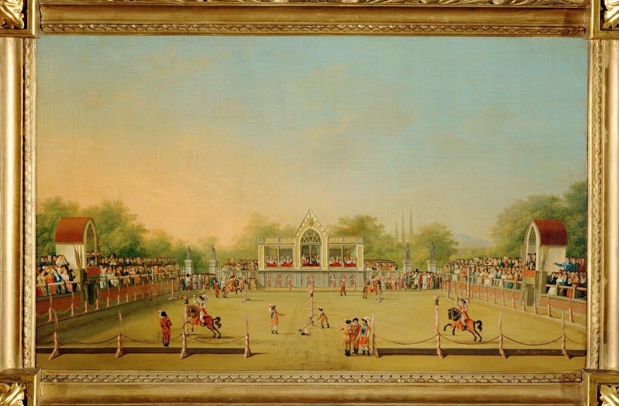 Tournament in Laxenburg Castle by Melchior Seltzam