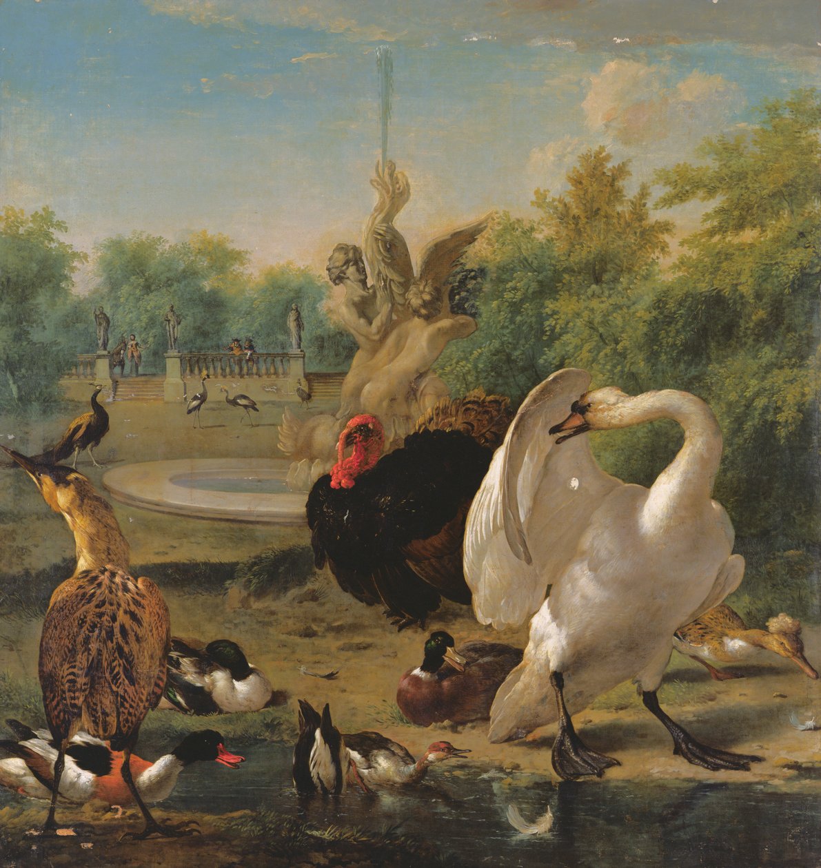 A Park with Swan and Other Birds by Melchior de Hondecoeter