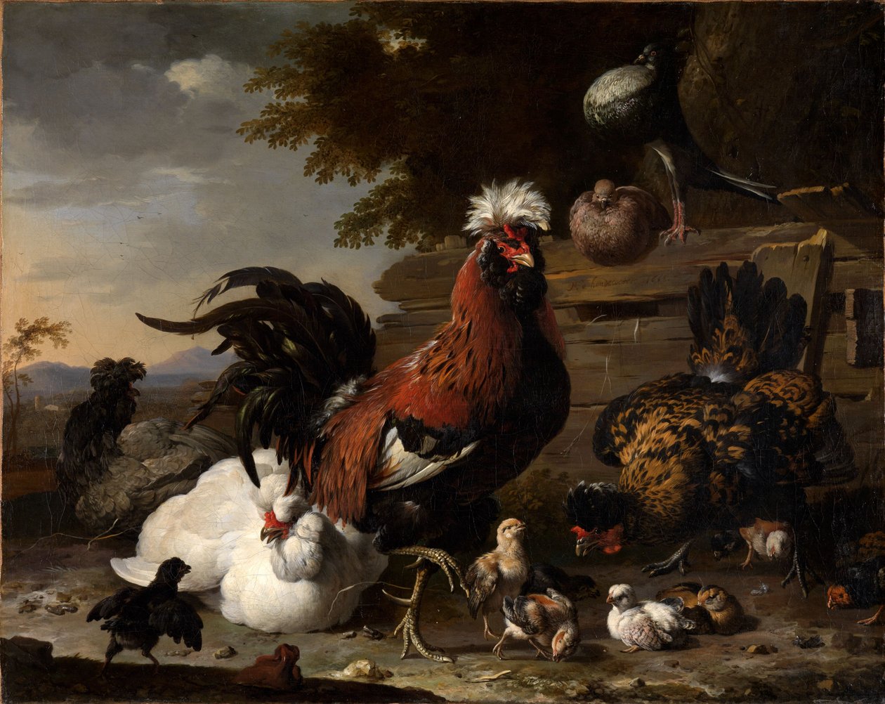 Peace in the Chicken Yard by Melchior de Hondecoeter
