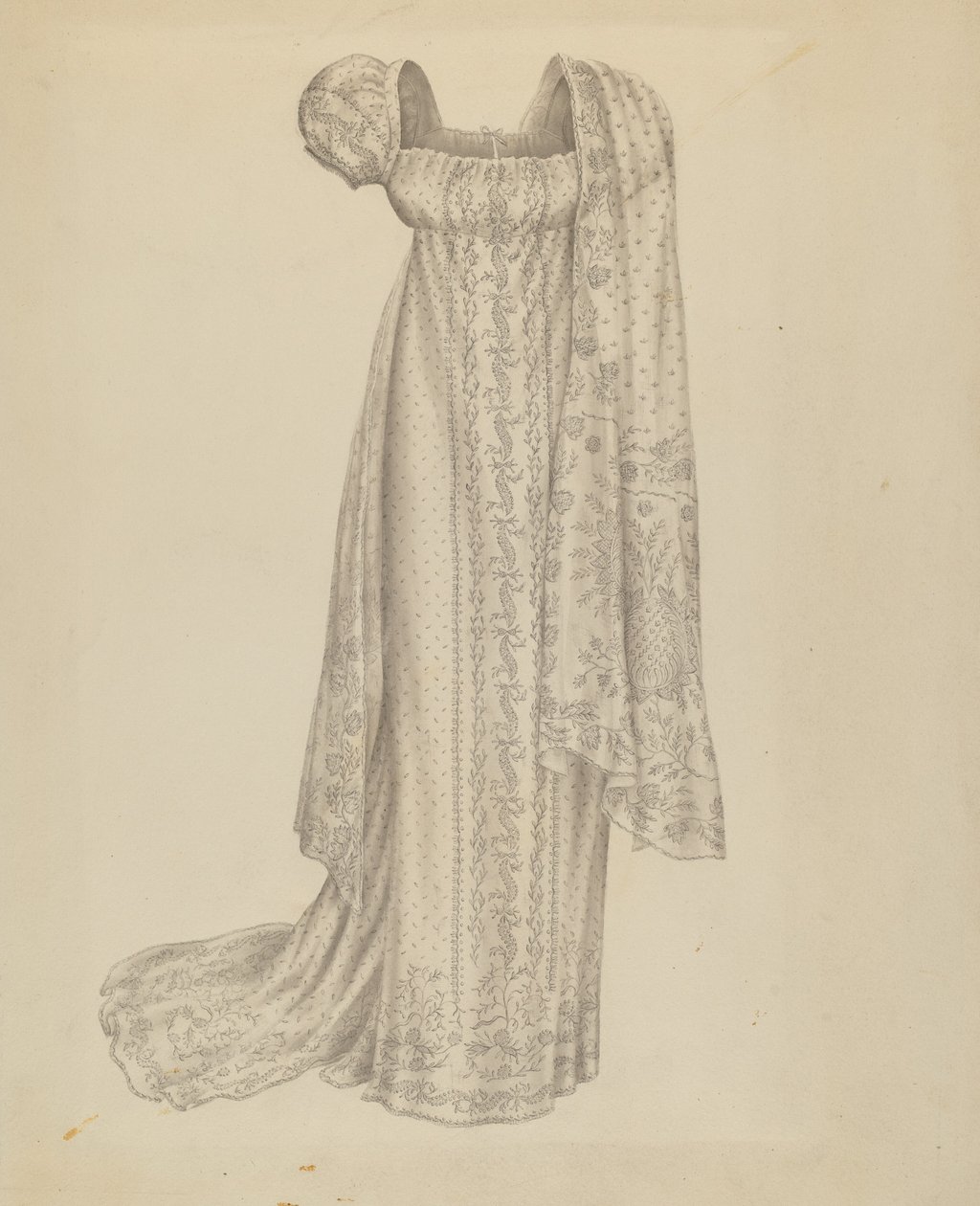 Wedding Dress with Scarf, c. 1939 by Melita Hofmann
