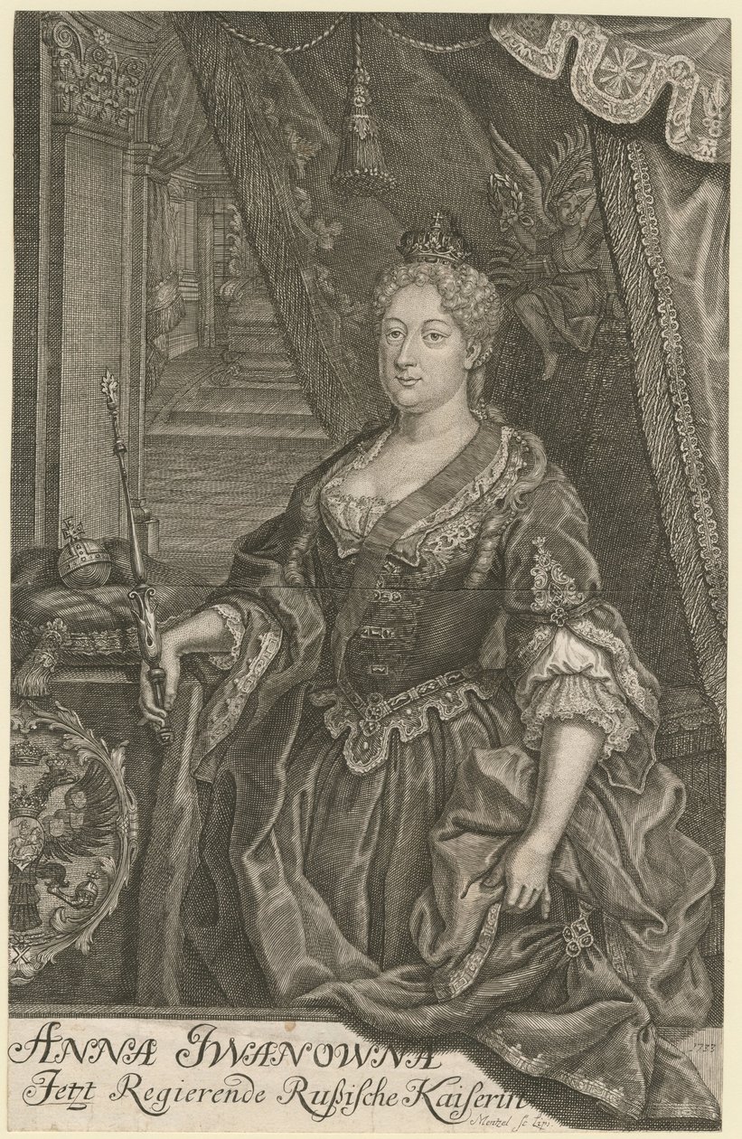 Portrait of Empress Anna Ioannovna, 1733 by Mentzel