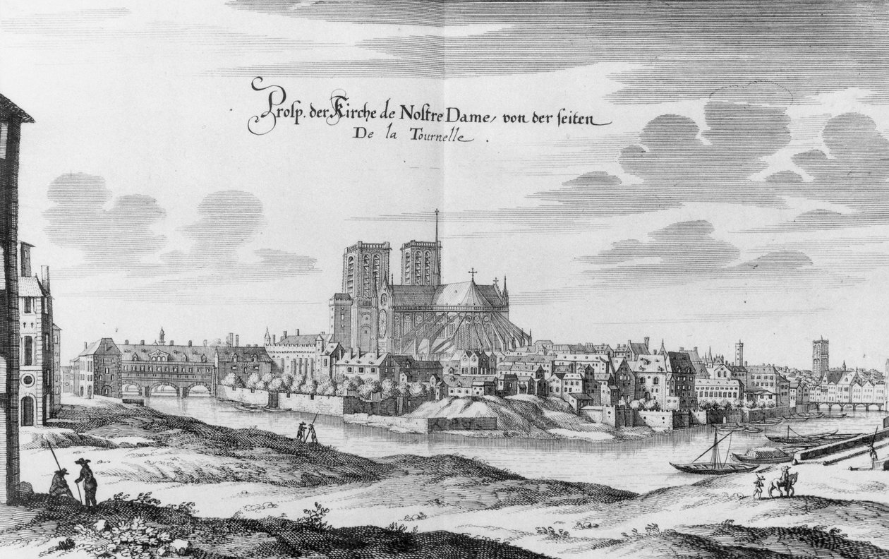View from the Left Bank of the Seine to the Ile de la Cite and Notre Dame, from 