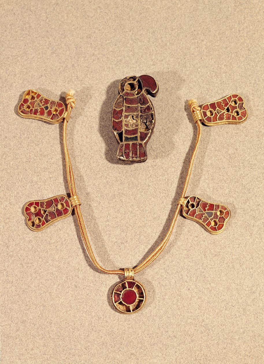Eagle-shaped Brooch and a Necklace by Merovingian