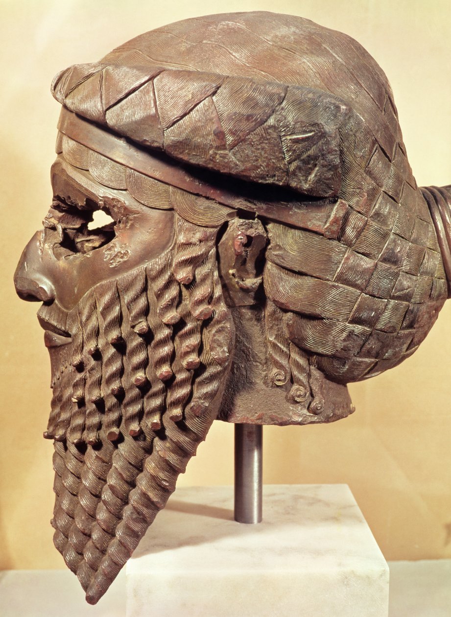 Head of Sargon I (detail) by Mesopotamian
