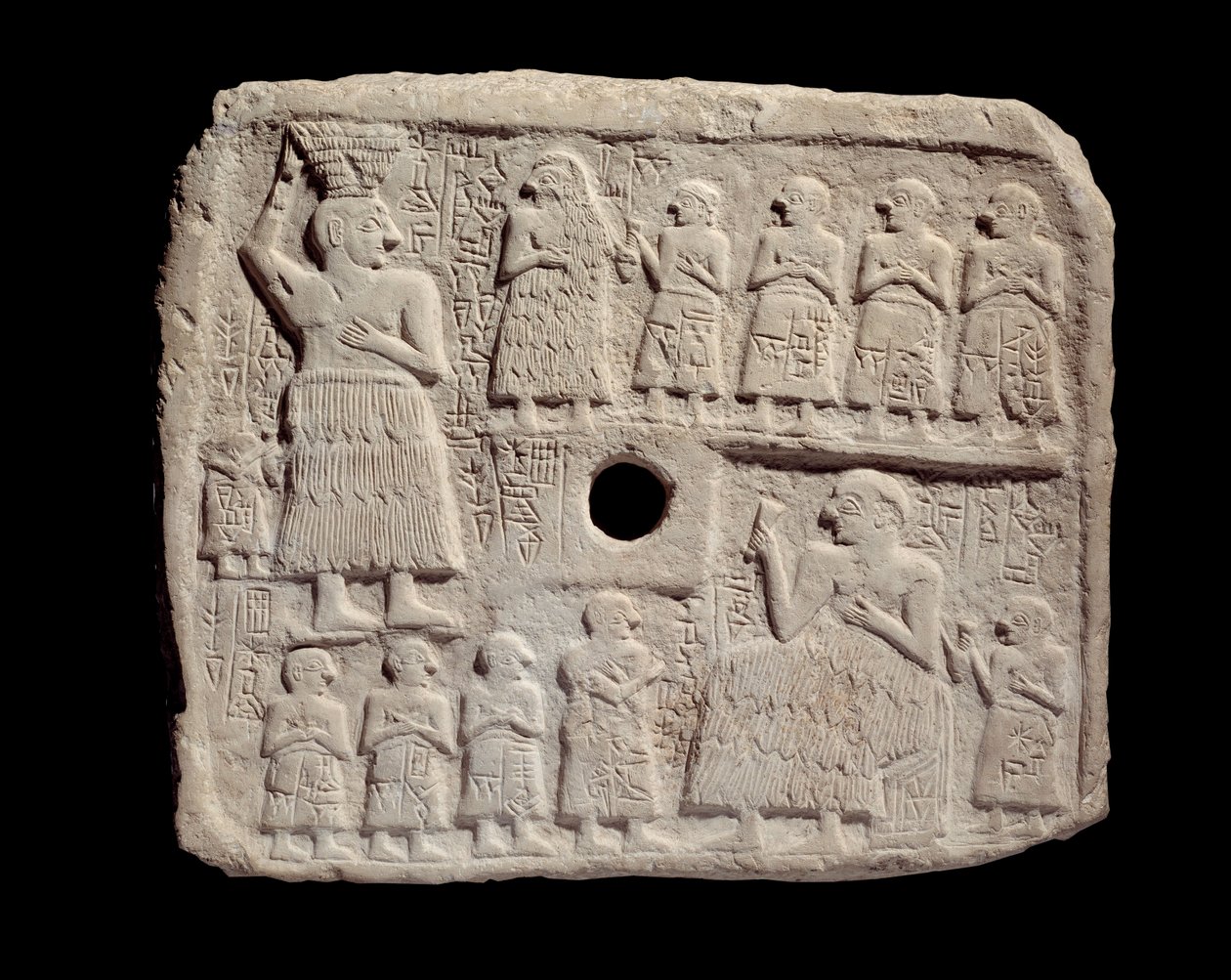 Mesopotamia: Low Relief in Limestone of Ur-Nanshe by Mesopotamian Mesopotamian