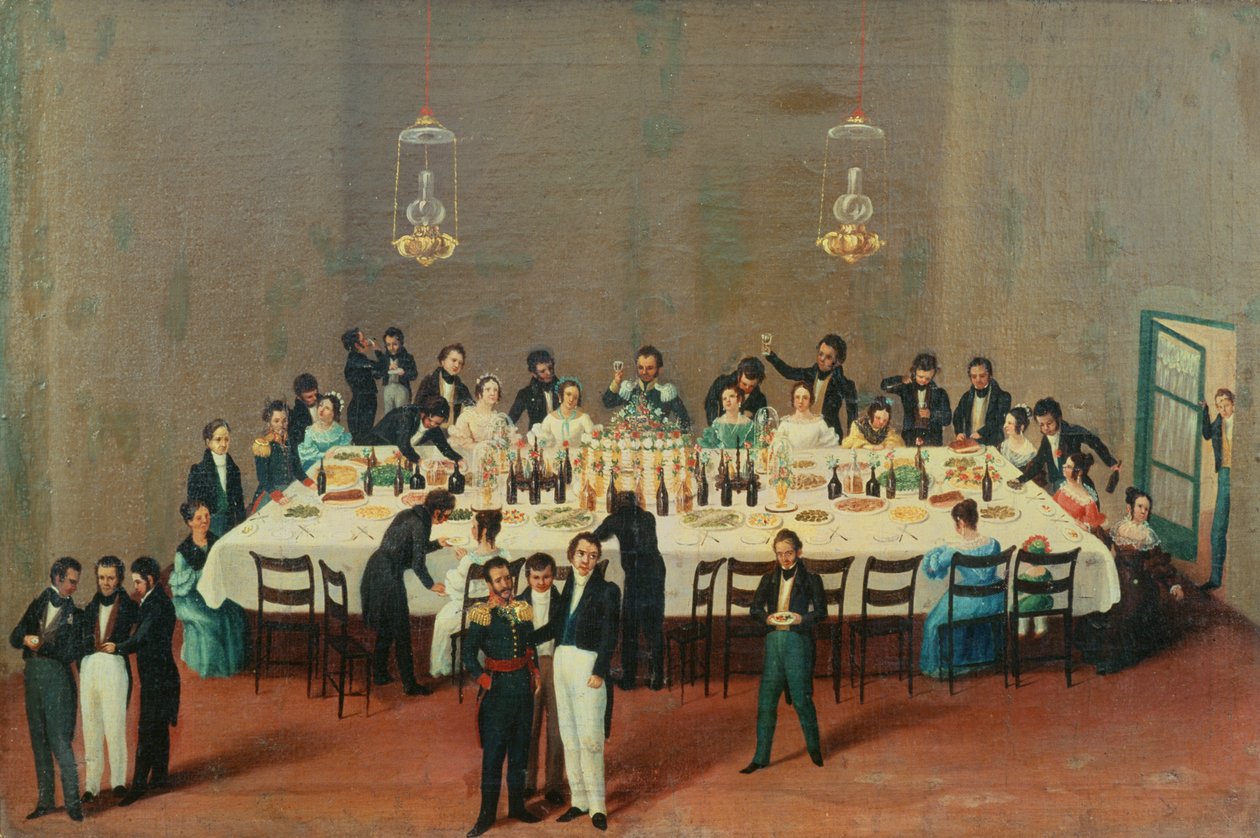 Banquet Given at Oaxaca in Honour of General Antonio Leon by Mexican School