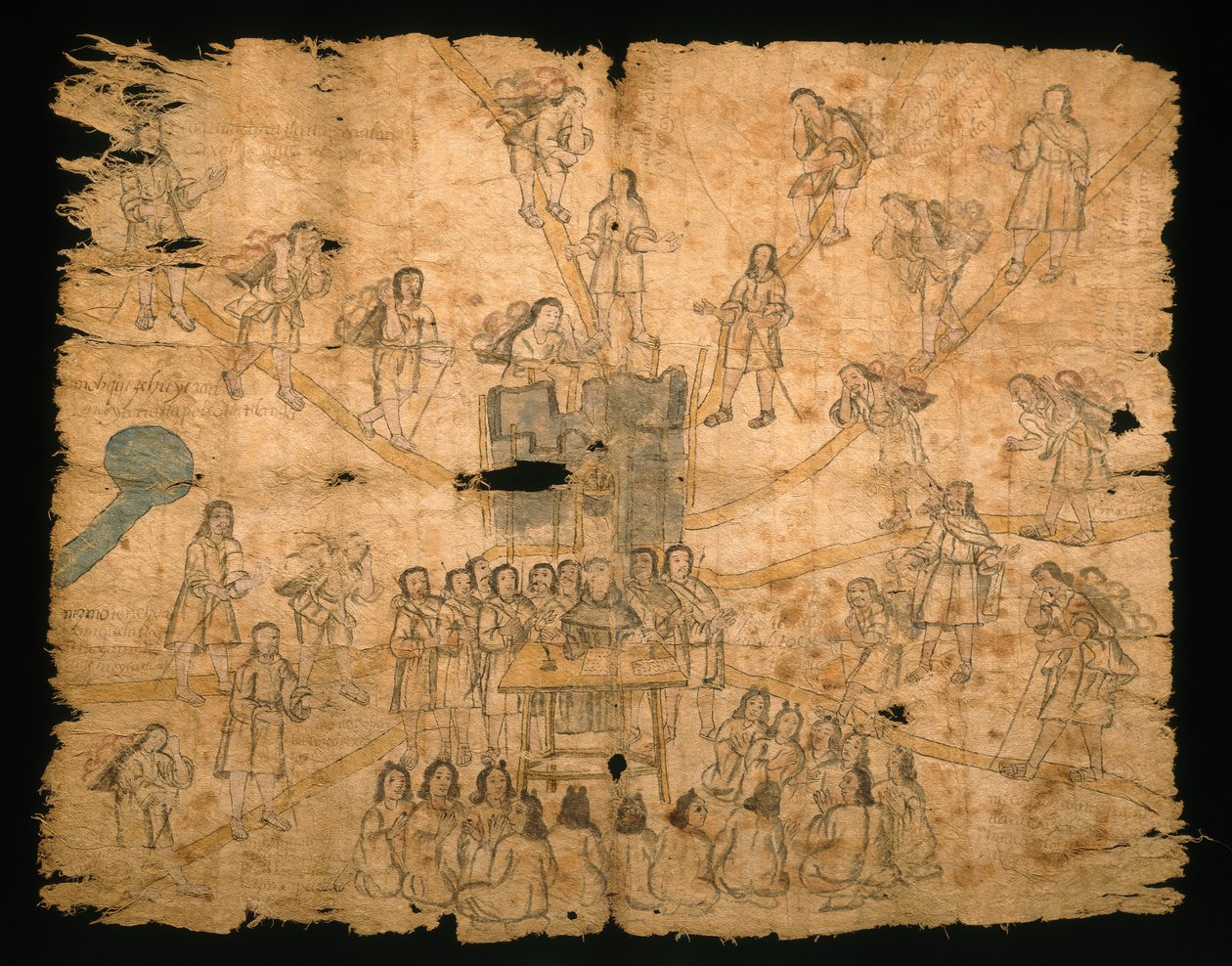 Page from the Codex San Pedro Atlapolco, Nahua by Mexican School
