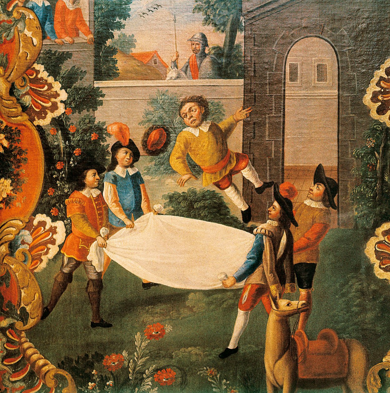 Scene from Don Quixote of the Channel by Miguel de Cervantes by Mexican School