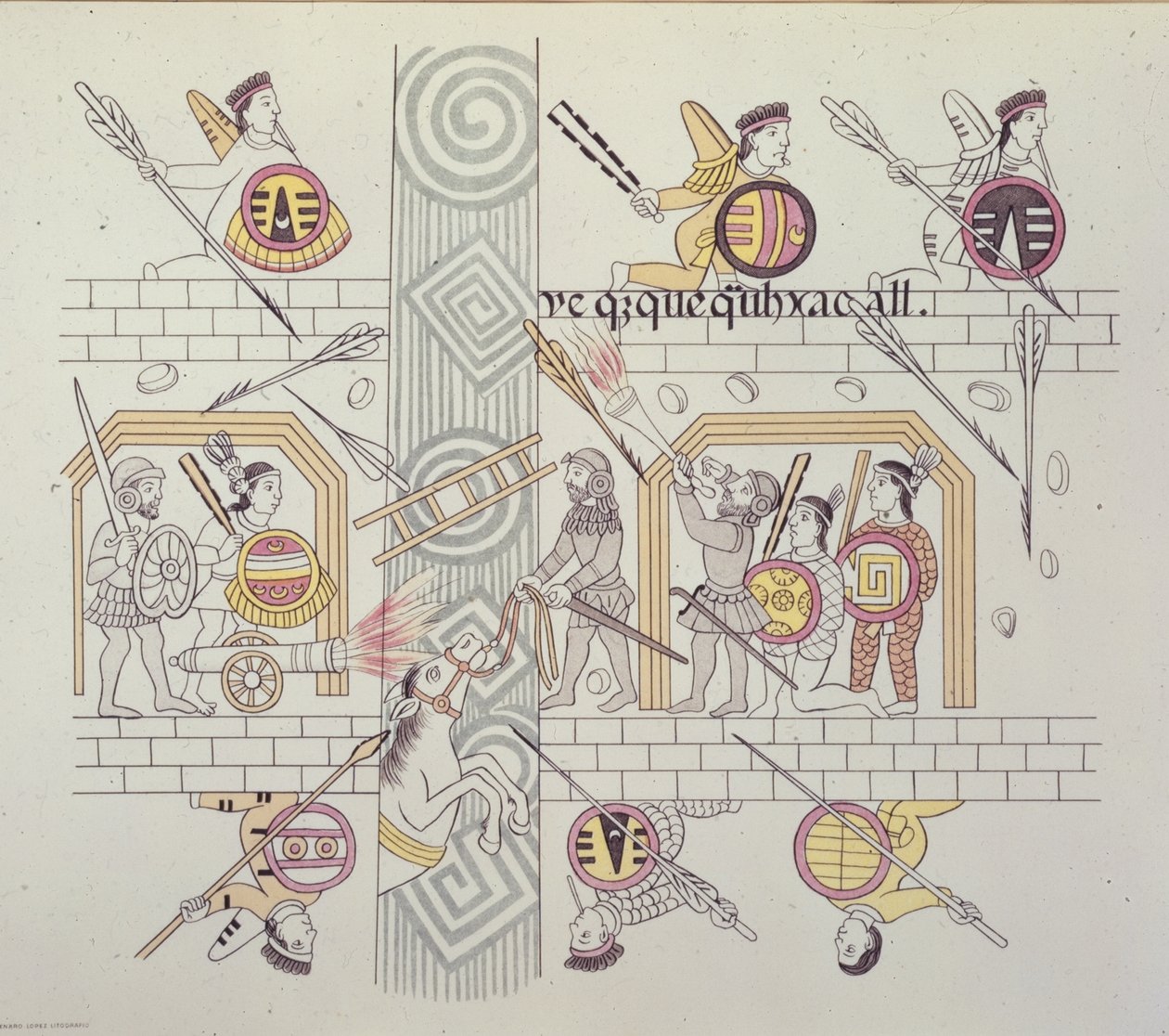 Spanish and Aztecs, from 