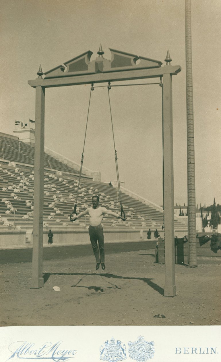 Olympic Games, 1896; The Athlete Herman Weingartner, Third in the Rings by Meyer Albert