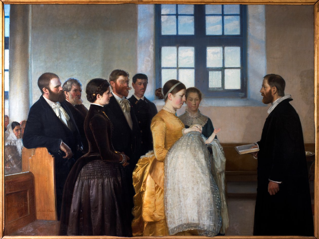 A Baptism by Michael Peter Ancher